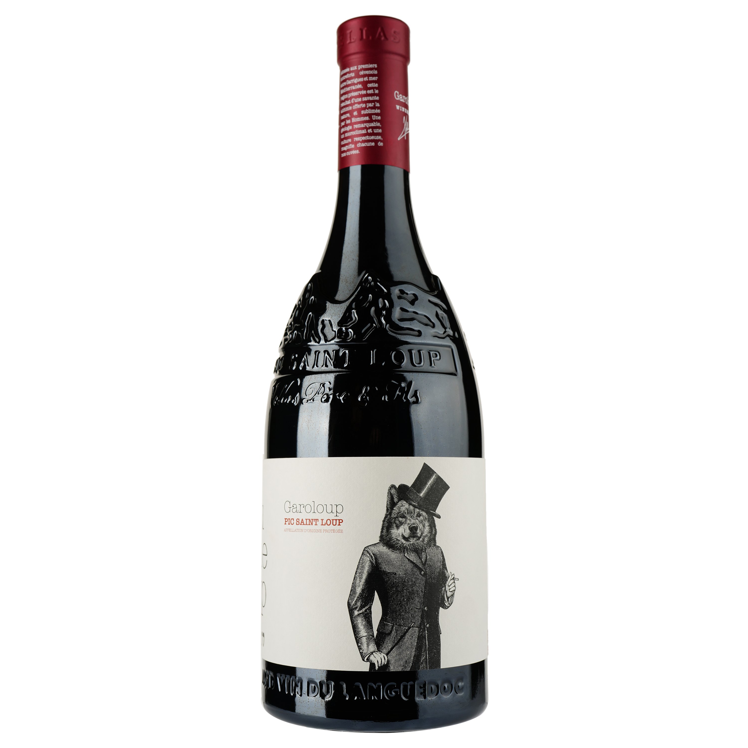 Вино Domaine Garoloup Connu Comme Le Loup Blanc 2021 AOP Pic Saint Loup, красное, сухое, 0,75 л - фото 1