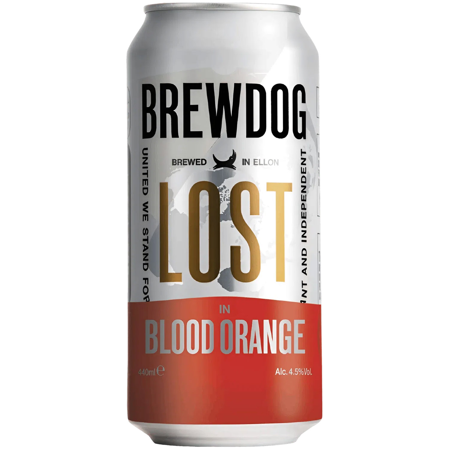Пиво BrewDog Lost In Blood Orange светлое 4.5% 0.44 л ж/б - фото 1