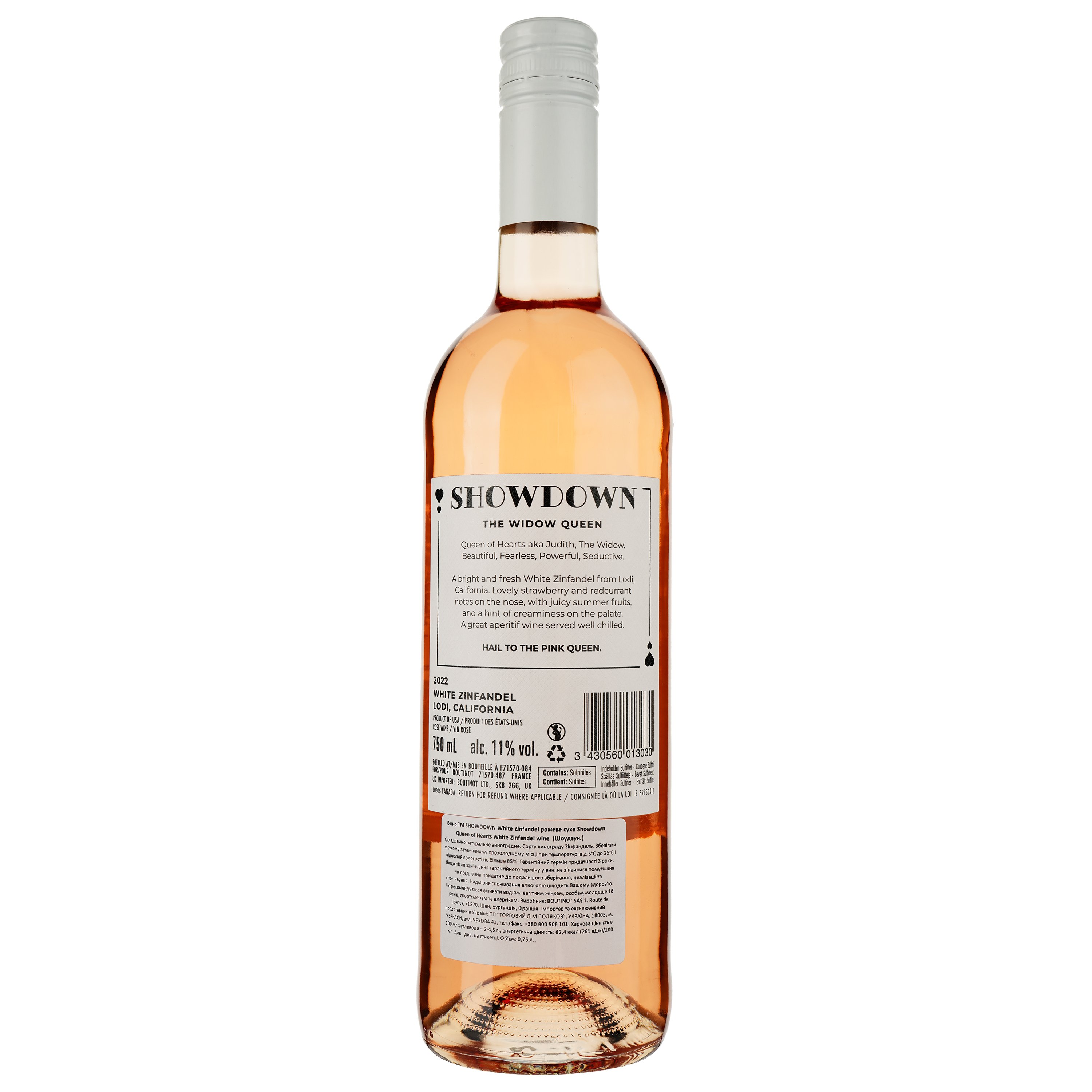 Вино Showdown White Zinfandel рожеве сухе 0.75 л - фото 2