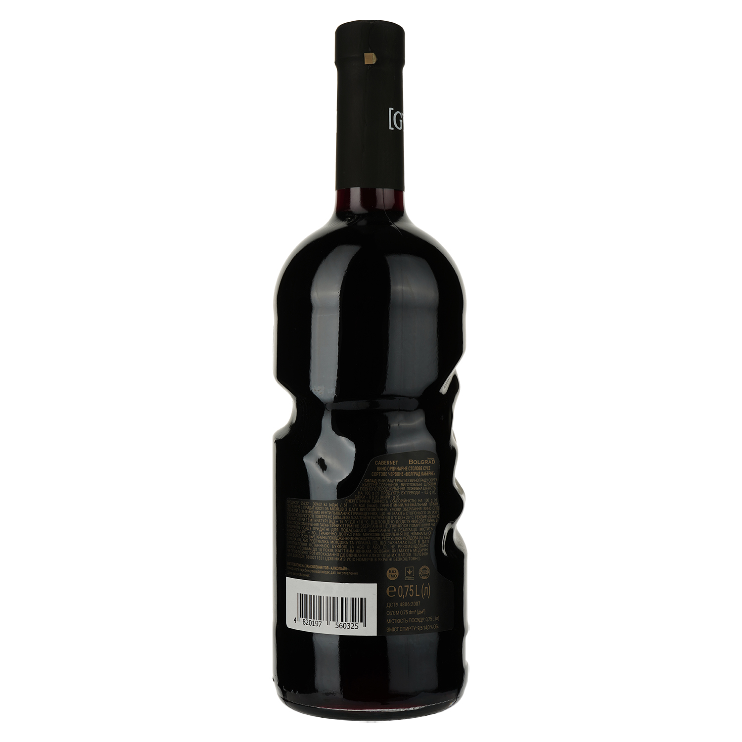Вино Bolgrad Cabernet, красное, сухое, 9,5-14% , 0,75 л (719848) - фото 2