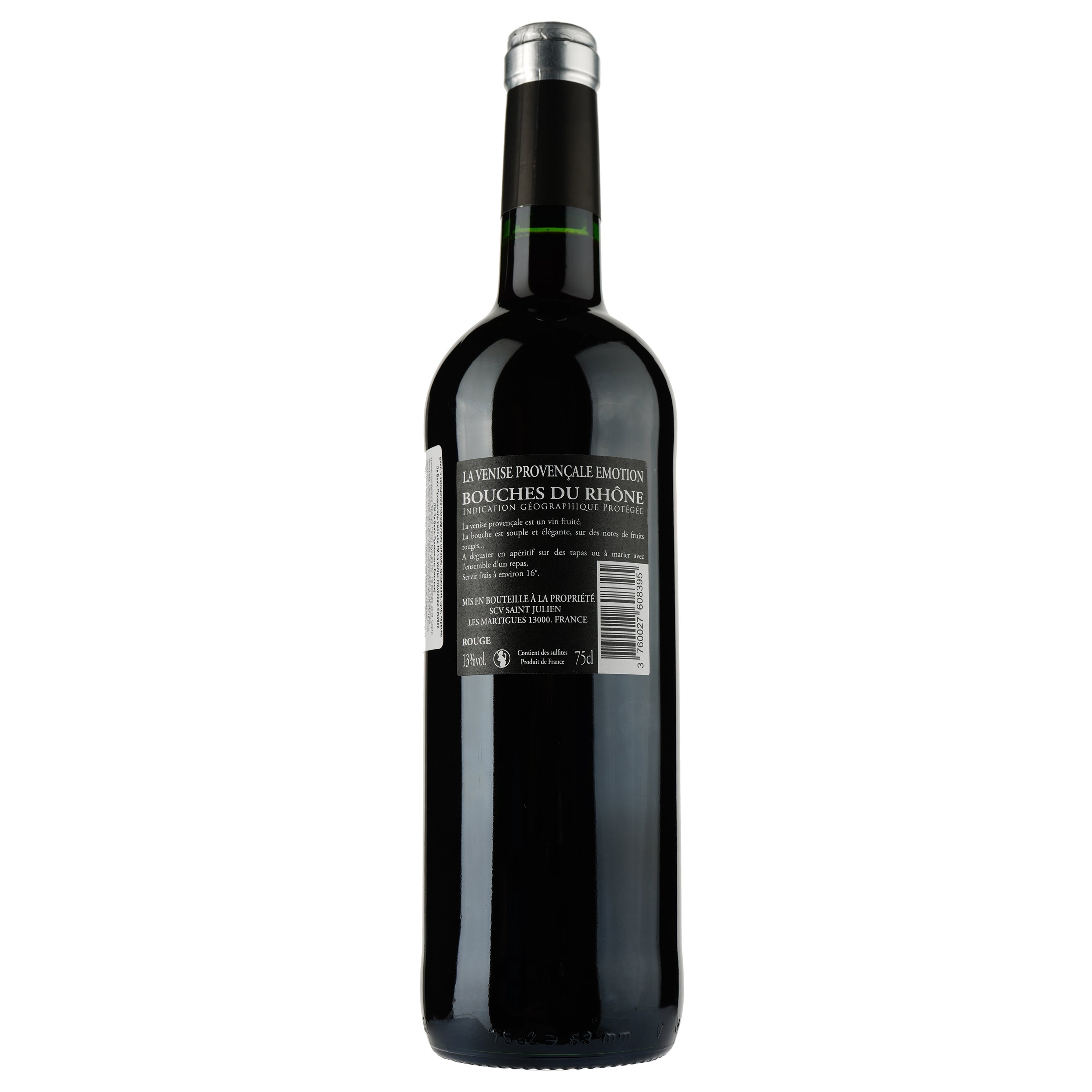 Вино La Venise Provencale Emotion Rouge IGP Bouches du Rhone, червоне, сухе, 0,75 л - фото 2