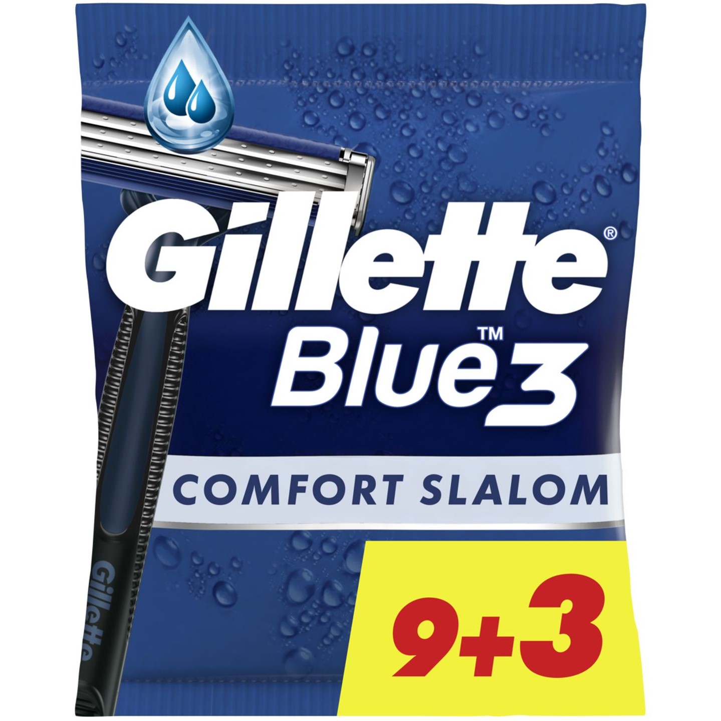 Одноразовые станки для бритья Gillette Blue 3 Comfort Slalom 12 шт. - фото 1