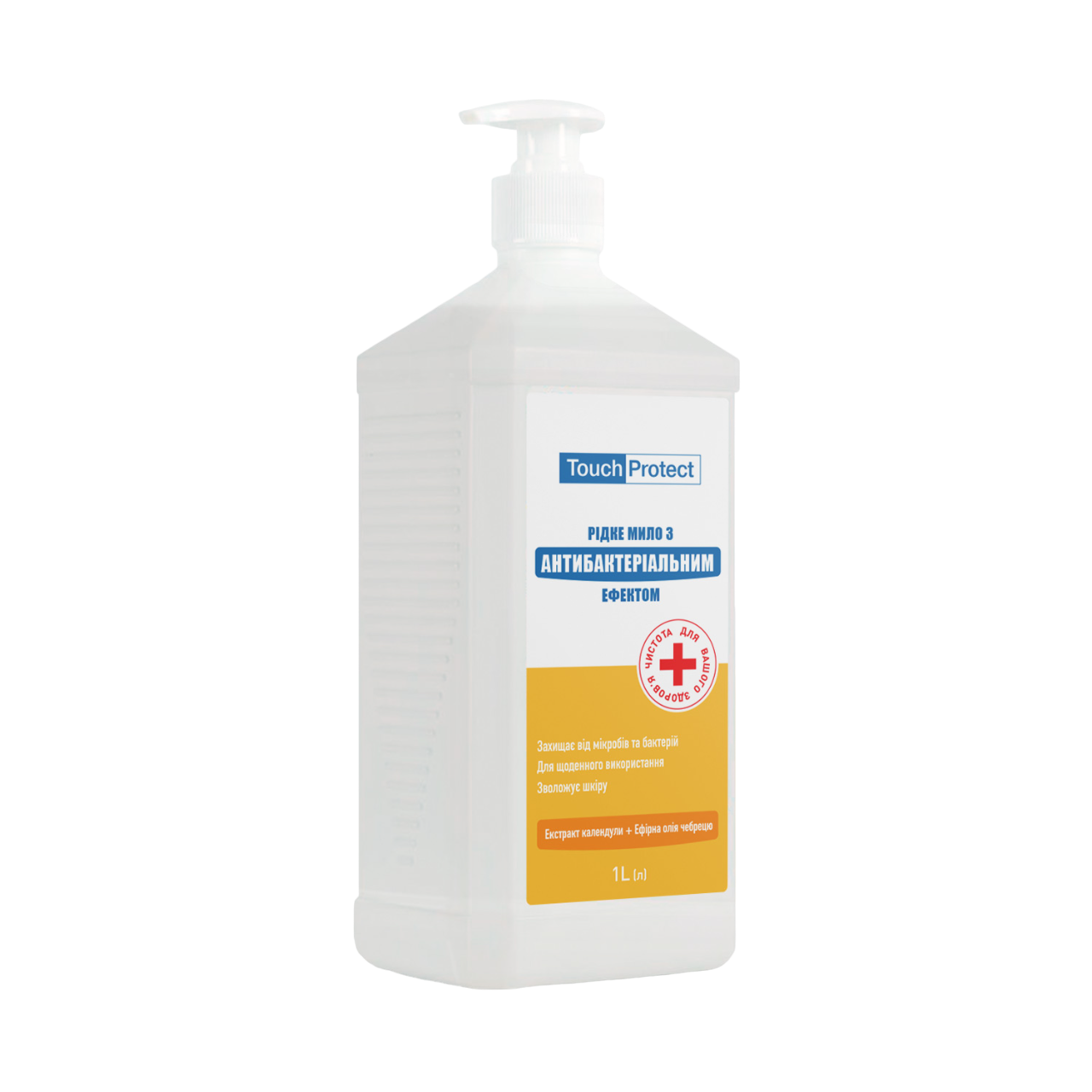 Жидкое мыло Touch Protect Календула и Чабрец, с антибактериальным эффектом, 1 л - фото 1