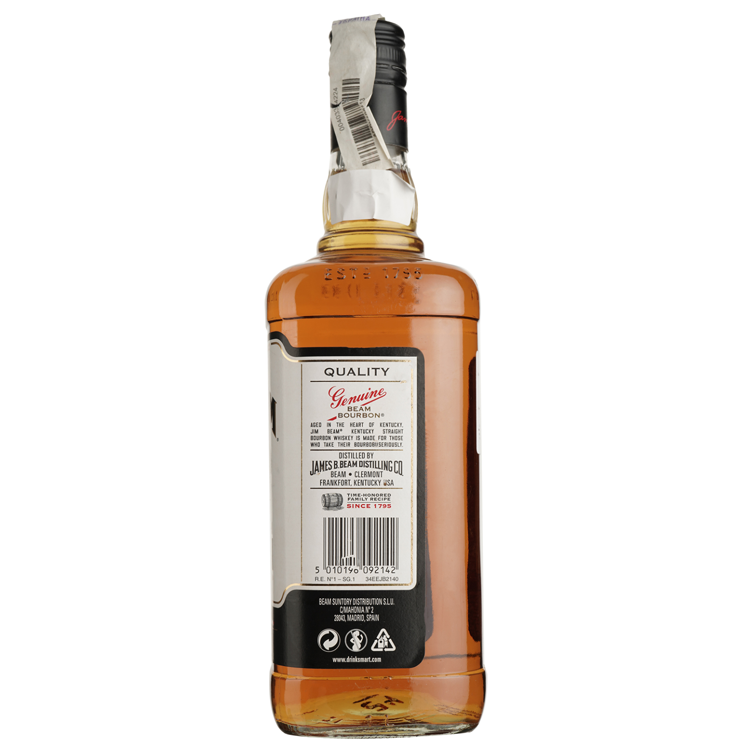 Віскі Jim Beam White Straight Bourbon Whiskey 40% 1 л - фото 3