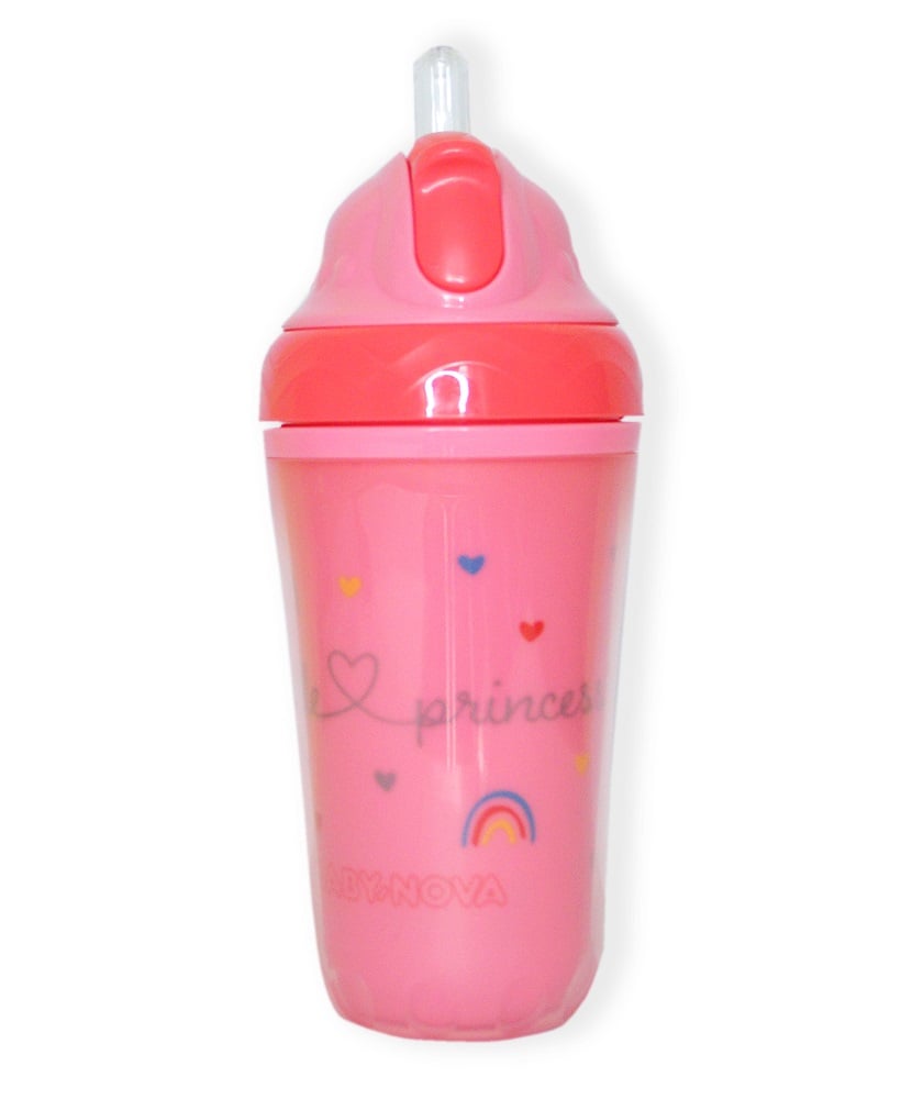 Термочашка с трубочкой Baby-Nova, розовый, 250 мл (3965429) - фото 1
