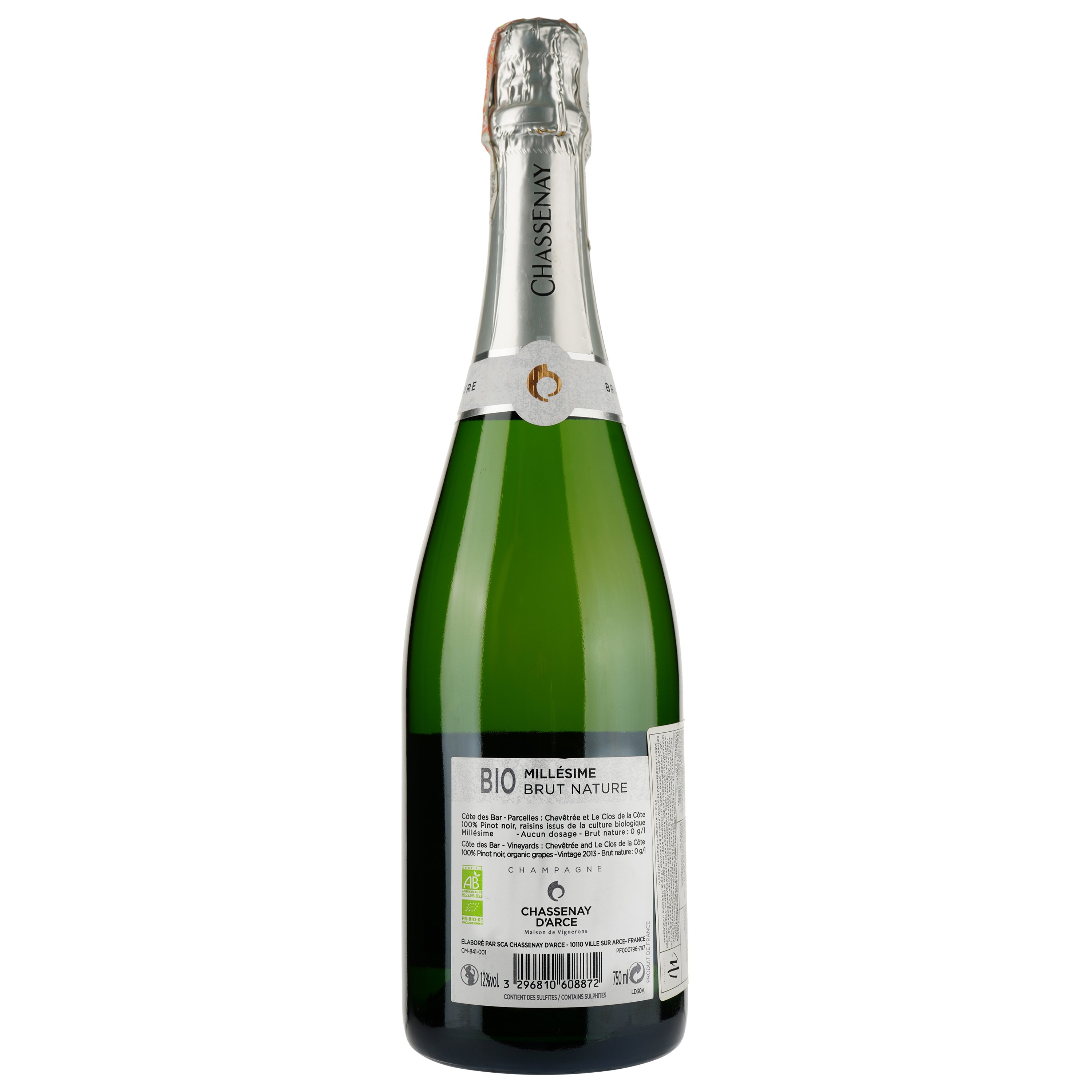 Шампанское Champagne Chassenay d'Arce SCA Champagne Bio Brut Nature 2013, белое, брют натюр, 0,75 л - фото 2