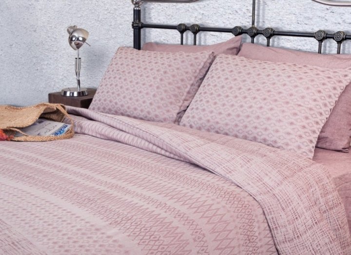 Комплект постельного белья Irya Janna, евростандарт, светло-розовый (svt-2000022266499) - фото 1