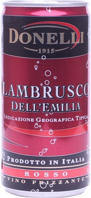 Вино Игристое Donelli Lambrusco Emilia, красное, полусладкое, 7,5%, 0,2 л (716931) - фото 1