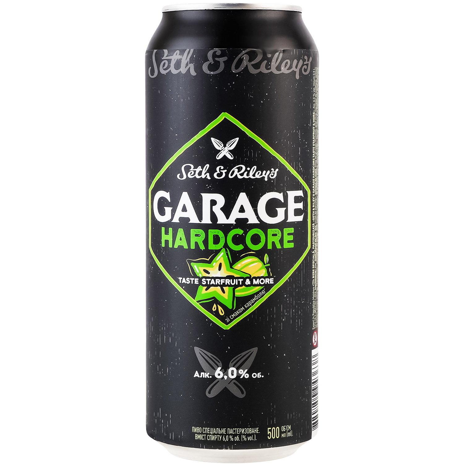 Пиво Seth & Riley's Garage Hardcore Starfruit More 6% 0.5 л з/б - фото 1