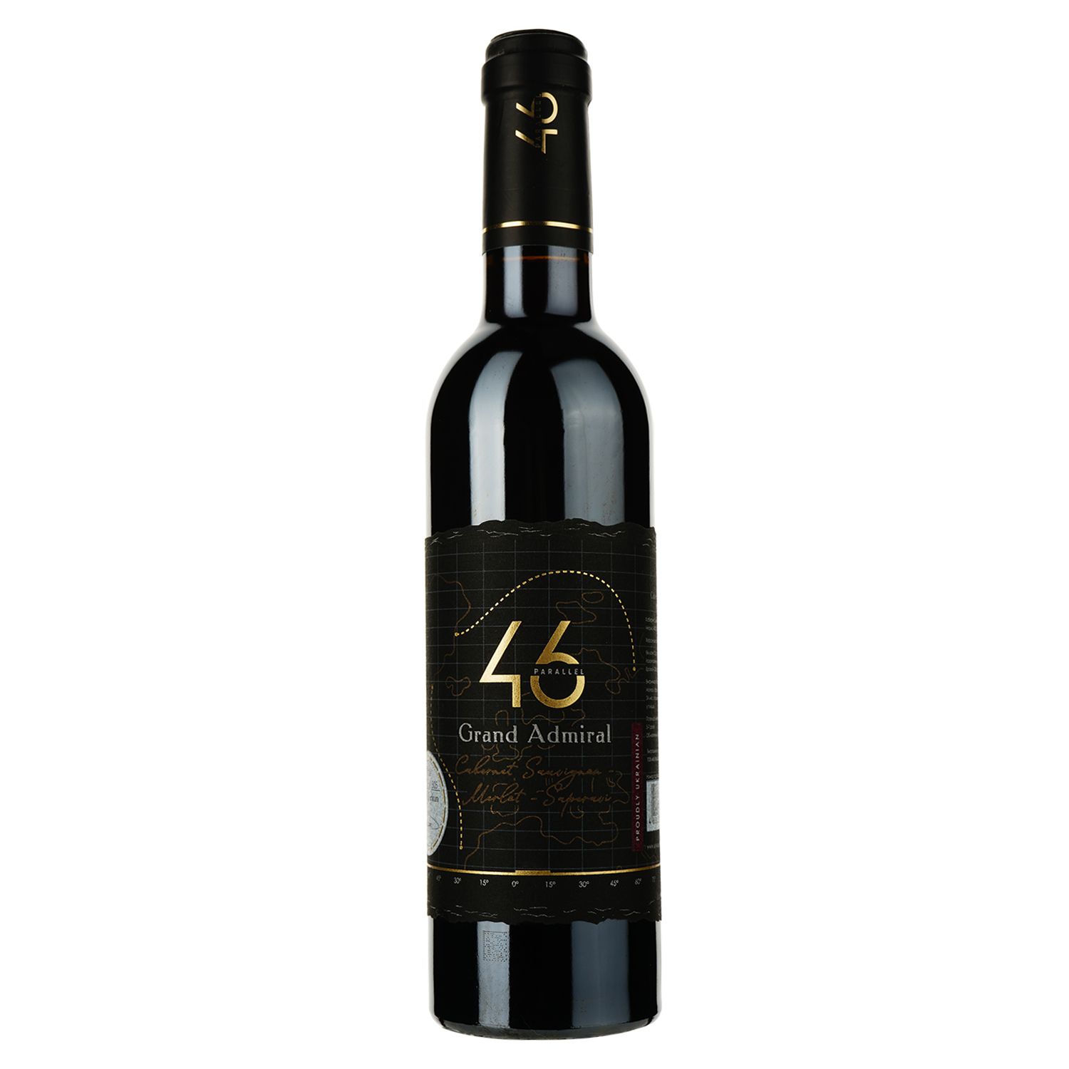 Вино 46 Parallel Grand Admiral Cabernet Sauvignon Merlot Saperavi, червоне, сухе, 0,375 л - фото 1