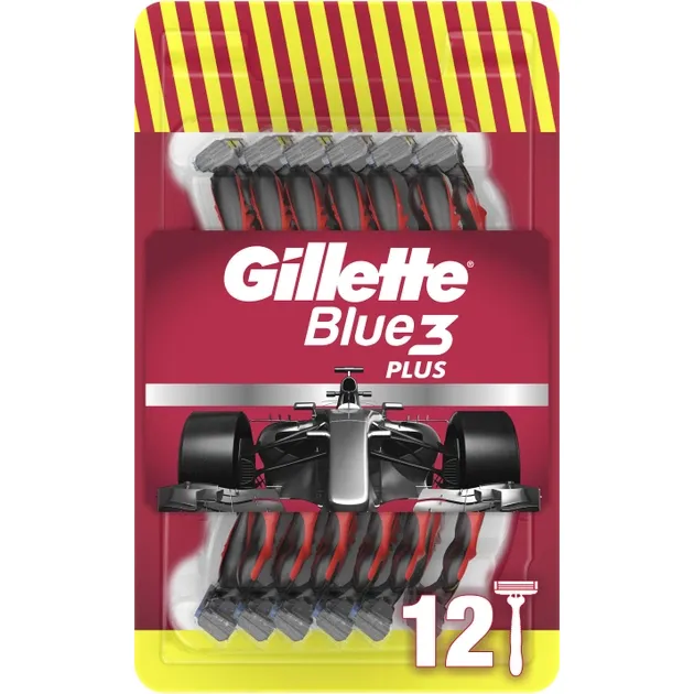 Одноразові станки для гоління Gillette Blue3 Plus Nitro 12 шт. - фото 1