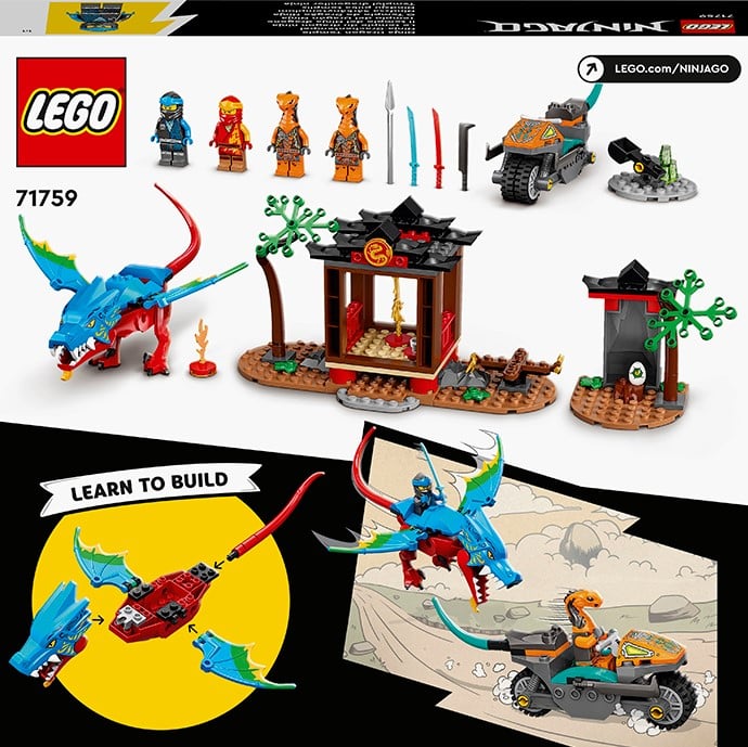 Конструктор LEGO Ninjago Храм ніндзя дракона, 161 деталей (71759) - фото 2