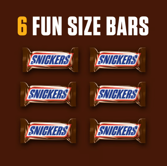 Батончики Snickers Milk Chocolate Fun Size Bars 6 шт. x 96 г - фото 2