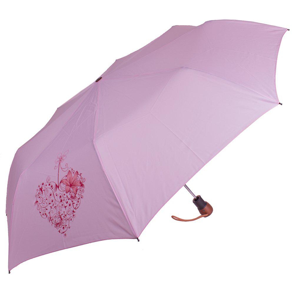 Жіноча складана парасолька напівавтомат Airton 100 см рожева - фото 1