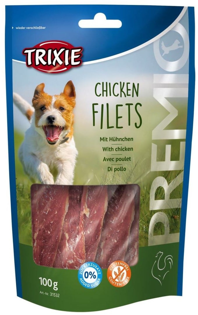 Лакомство для собак Trixie Premio Chicken Filets, с курицей, 100 г - фото 1