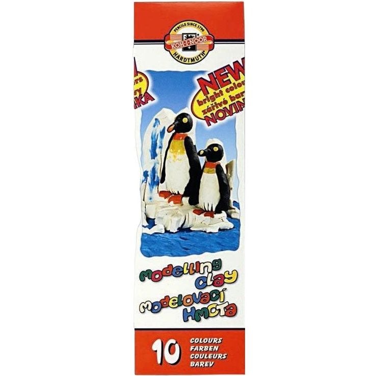 Пластилін Koh-i-Noor Пінгвіни 10 кольорів 200 г (131506) - фото 1