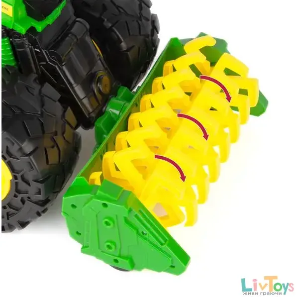 Игрушечный комбайн John Deere Kids Monster Treads с молотилкой и большими колесами (47329) - фото 4