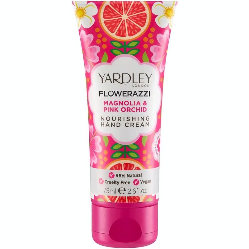 Крем для рук Yardley London Flowerazzi Magnolia&Pink Orchid Nourishing Hand Cream, 75 мл - фото 1