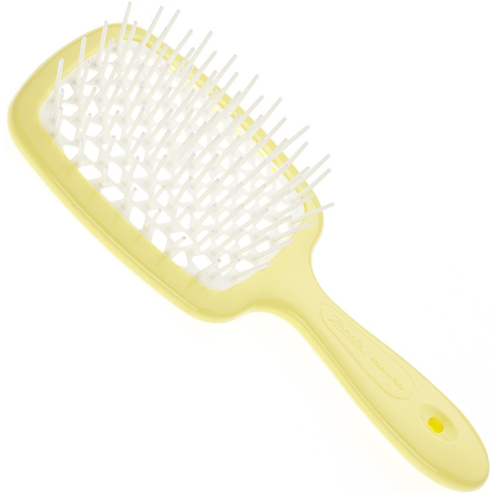 Щітка для волосся Janeke Superbrush, жовта з білим - фото 1
