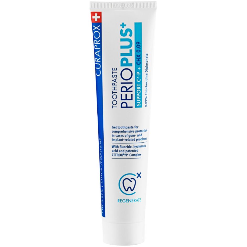 Зубная паста Curaprox Support Citrox с ксилитом и хлоргексидином 0.09% 75 мл - фото 1