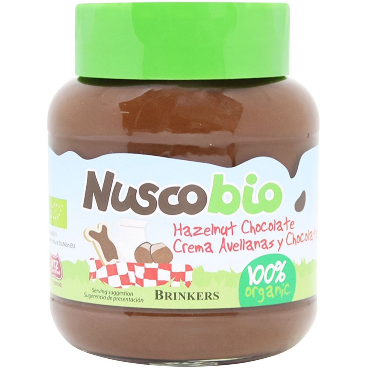 Паста Nuscobio с лесными орехами и шоколадом органическая 400 г - фото 1