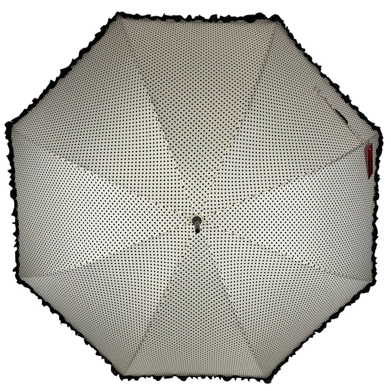 Женский зонт-трость полуавтомат Swifts 94 см бежевый - фото 4