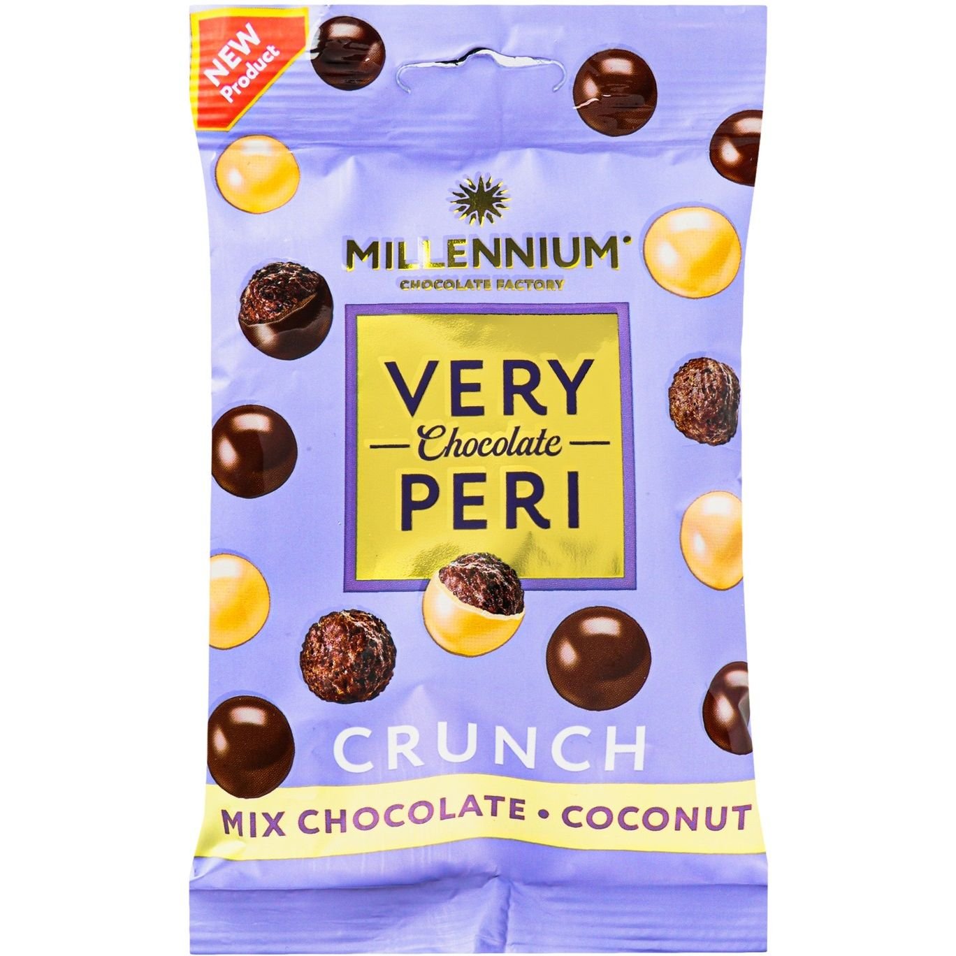 Драже Millennium Very Peri Crunch у шоколаді з кокосом 80 г (924030) - фото 1