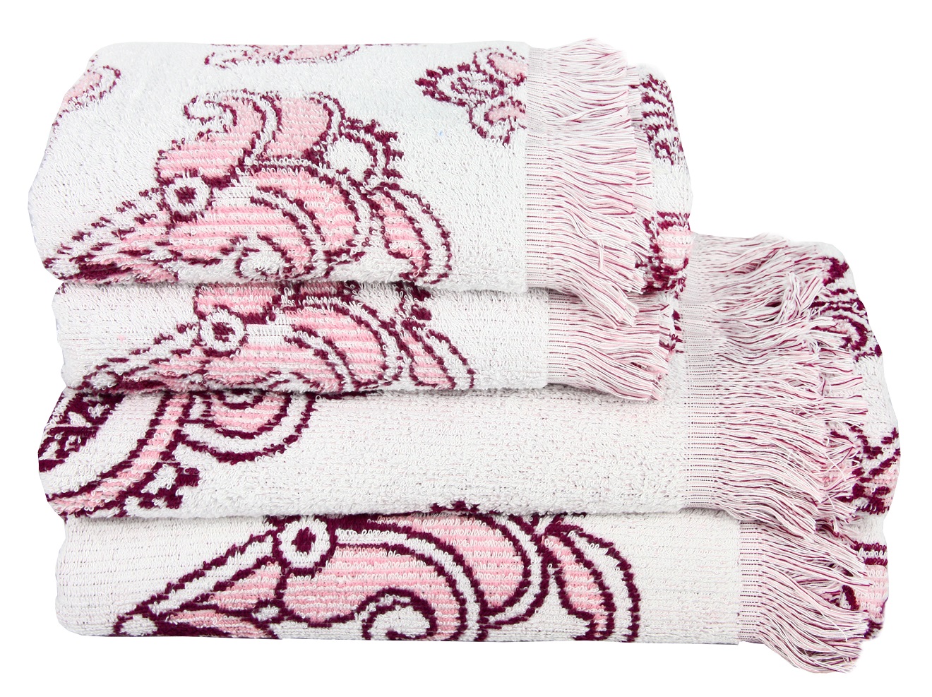 Полотенце для лица Maisonette Lora, 100х50 см, темно-розовый, 1 шт. (10347) - фото 5