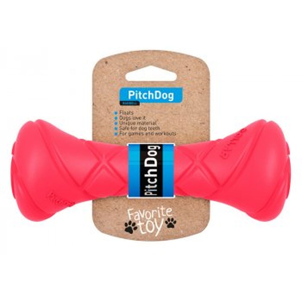 Фото - Игрушка для собаки Ігрова гантель для апортування PitchDog, 19х7 см, рожевий (62397)