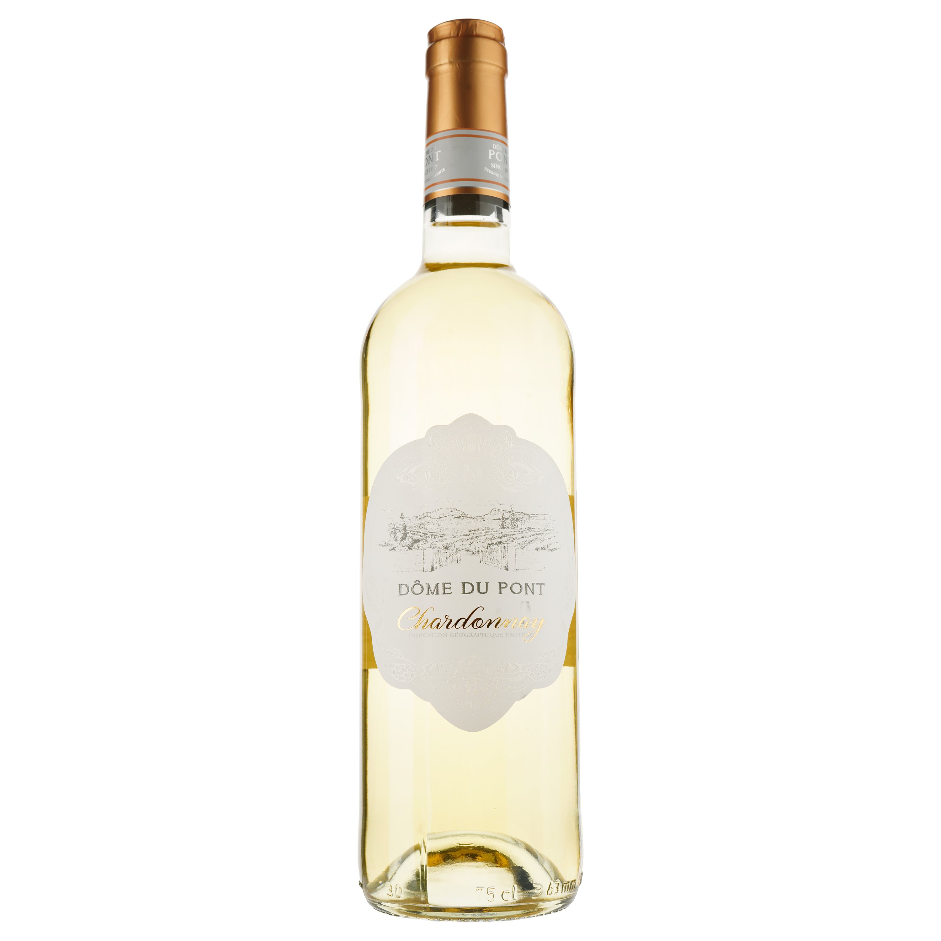 Вино Dome Du Pont Chardonnay Blanc, біле, сухе, 0,75 л - фото 1