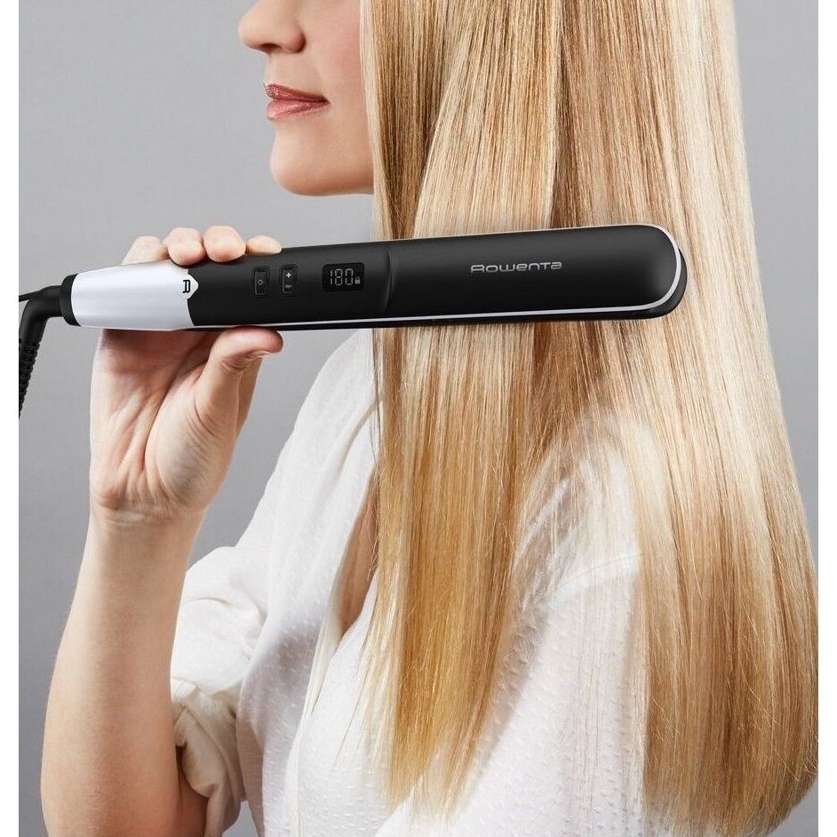 Випрямляч для волосся Rowenta Xpress Shine Coconut чорний (SF4621F0) - фото 10