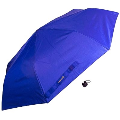 Жіноча складана парасолька механічна Happy Rain 97 см синя - фото 1