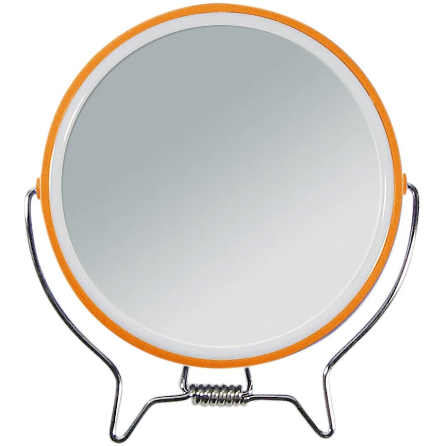 Зеркало двойное Titania на металлической подставке 13 см оранжевое (1500 L оранж) - фото 1