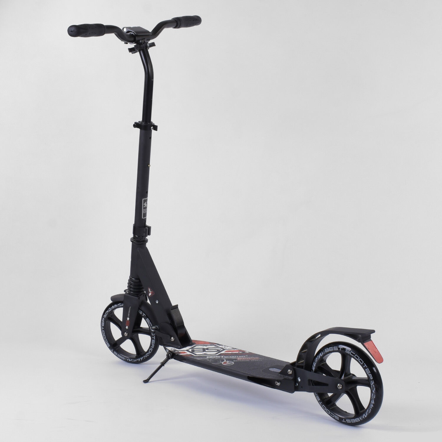 Самокат Best Scooter 84х14х33 см Черно-красный 000231536 - фото 5