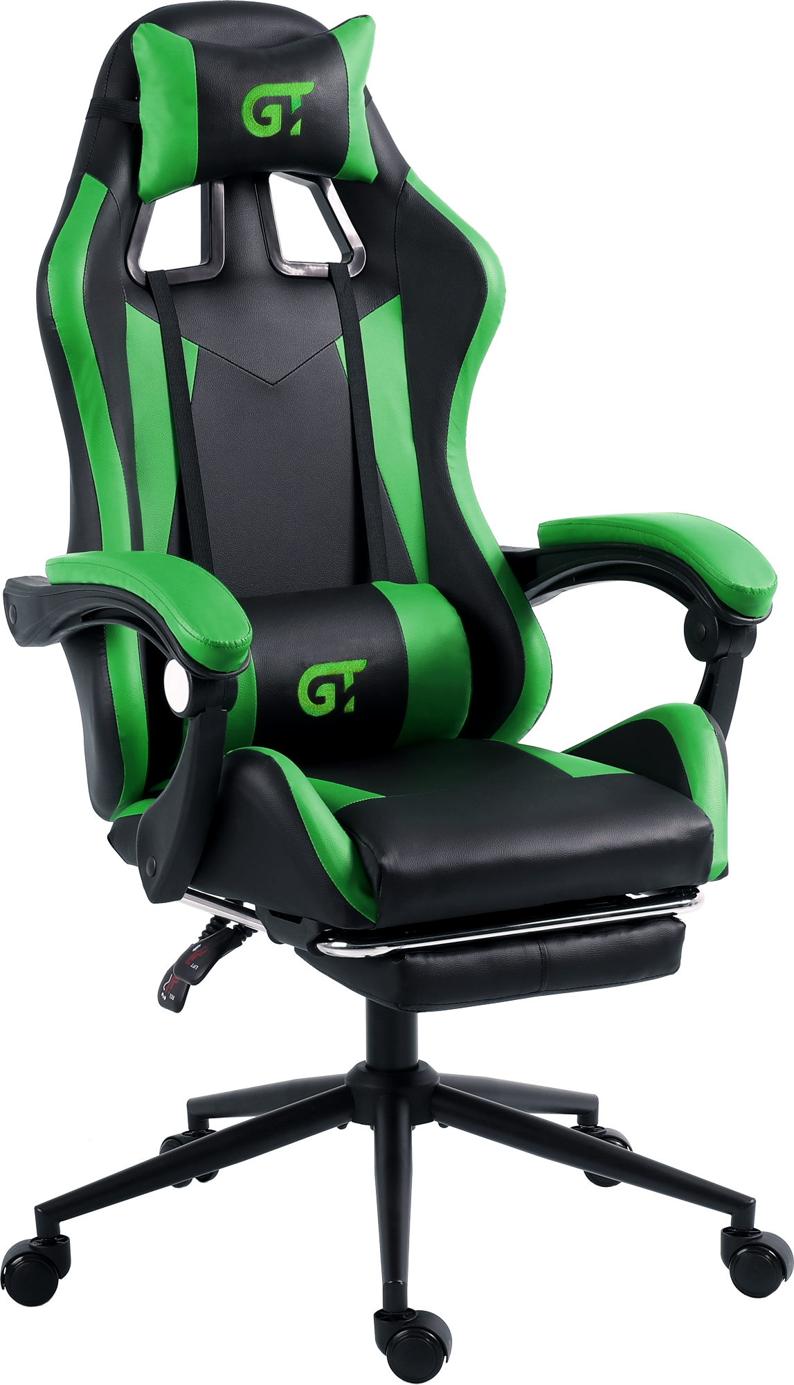 Геймерське крісло GT Racer чорне із зеленим (X-2323 Black/Green) - фото 2