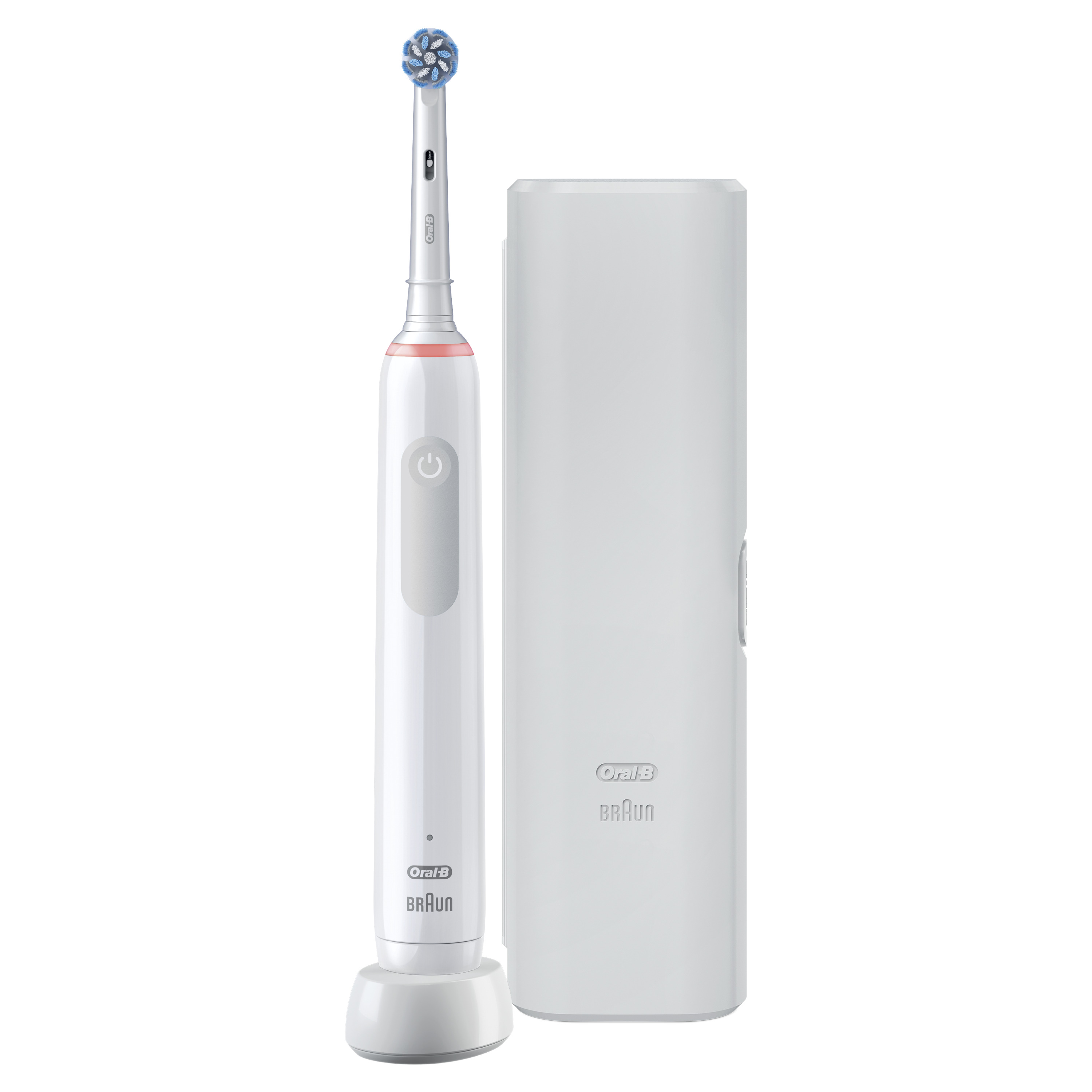 Электрическая зубная щетка Oral-B Pro 3 3500 Sensitive Clean + футляр белая - фото 3