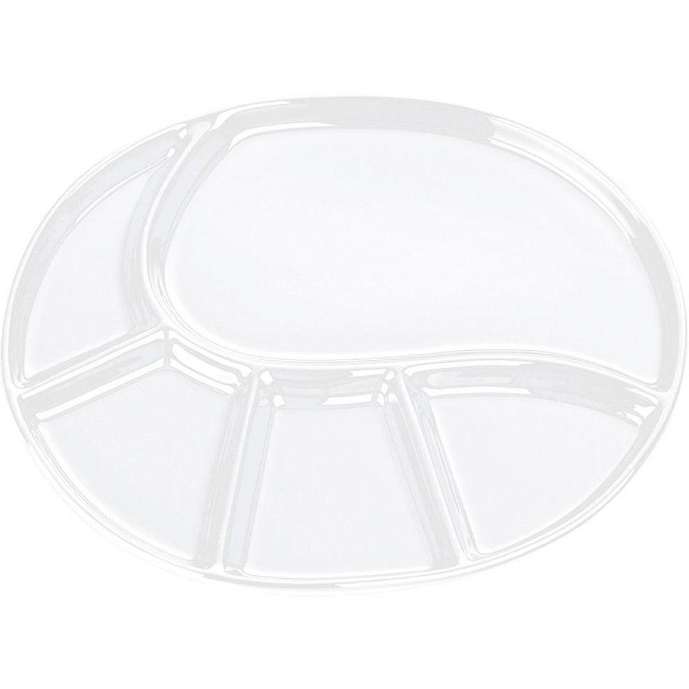 Тарелка для фондю Kela Vroni керамическая Vroni 28х22х2.5 см белая (67406) - фото 1