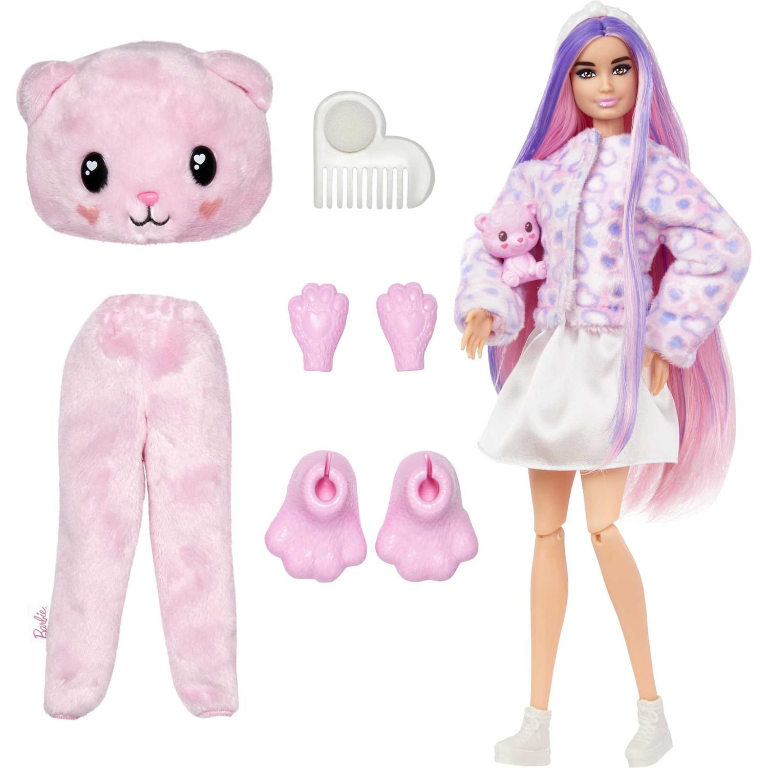Кукла Barbie Cutie Reveal Мягкие и пушистые, в костюме медвежонка (HKR04) - фото 2
