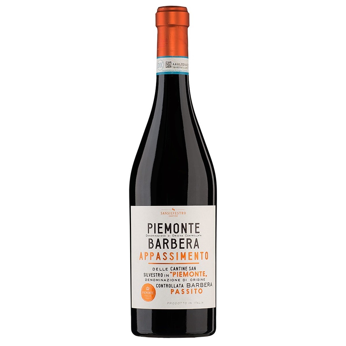 Вино Sansilvestro Cantine Piemonte Barbera Appassimento, красное, сухое, 14%, 0,75 л (8000018930509) - фото 1