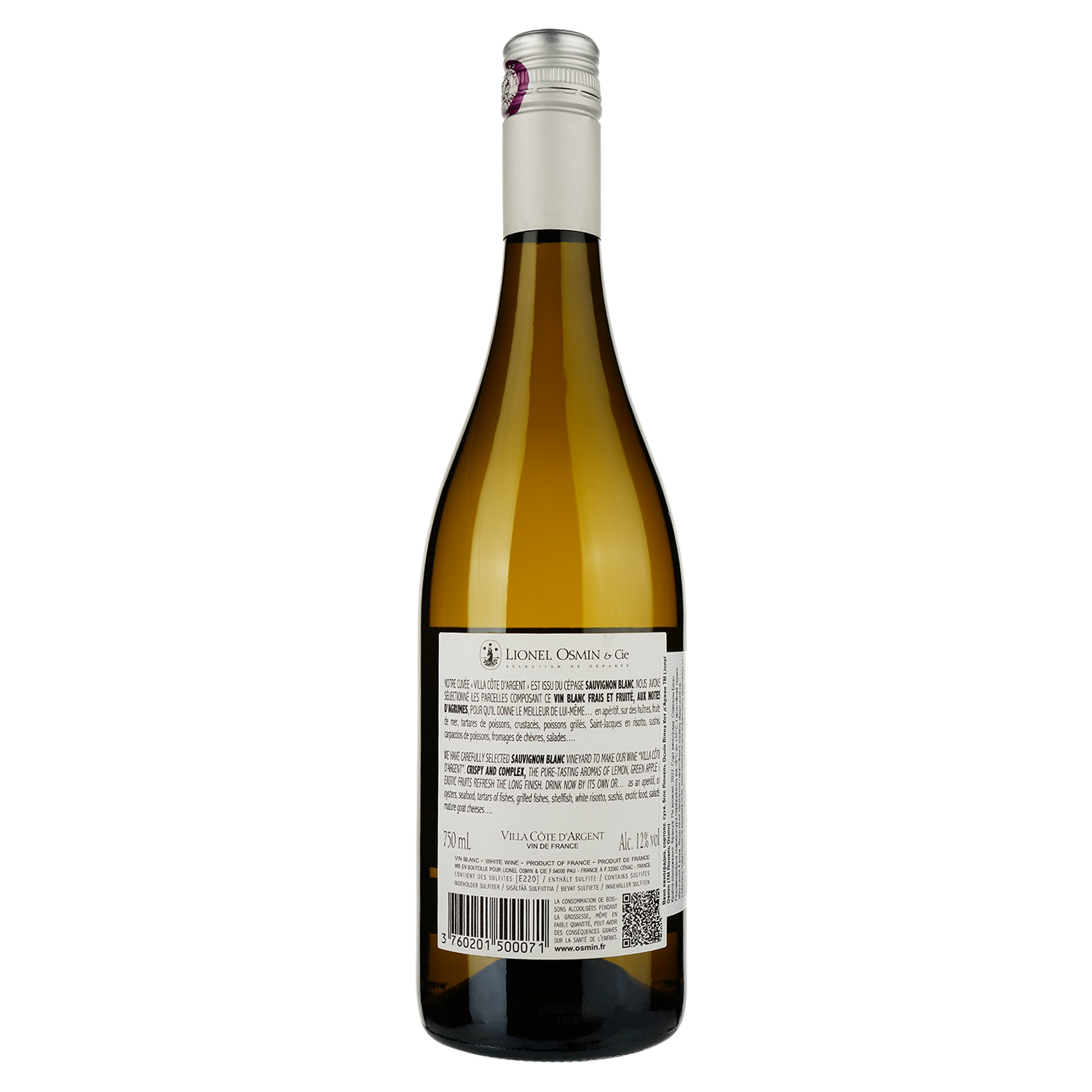 Вино Lionel Osmin Villa Côte D'Argent біле сухе 0.75 л - фото 2