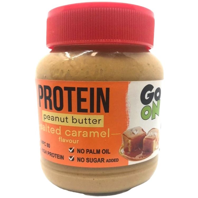 Арахісова паста Go On Nutrition Protein Peanut butter Salted Caramel 350 г - фото 1