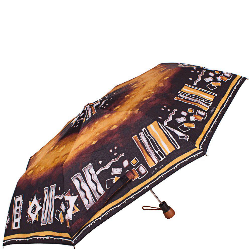Женский складной зонтик полуавтомат Airton 101 см коричневый - фото 2