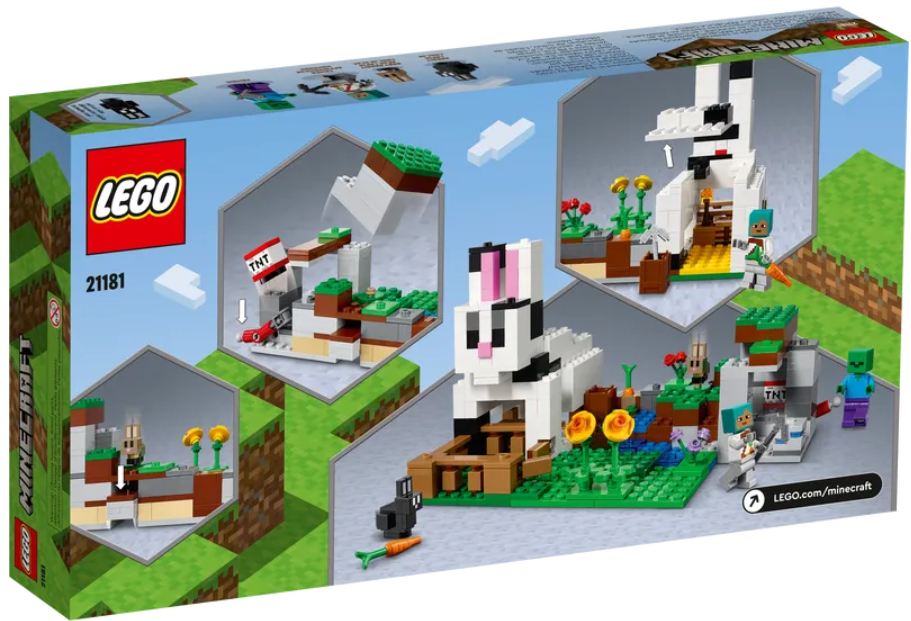 Конструктор LEGO Minecraft Кроличье ранчо, 340 деталей (21181) - фото 3