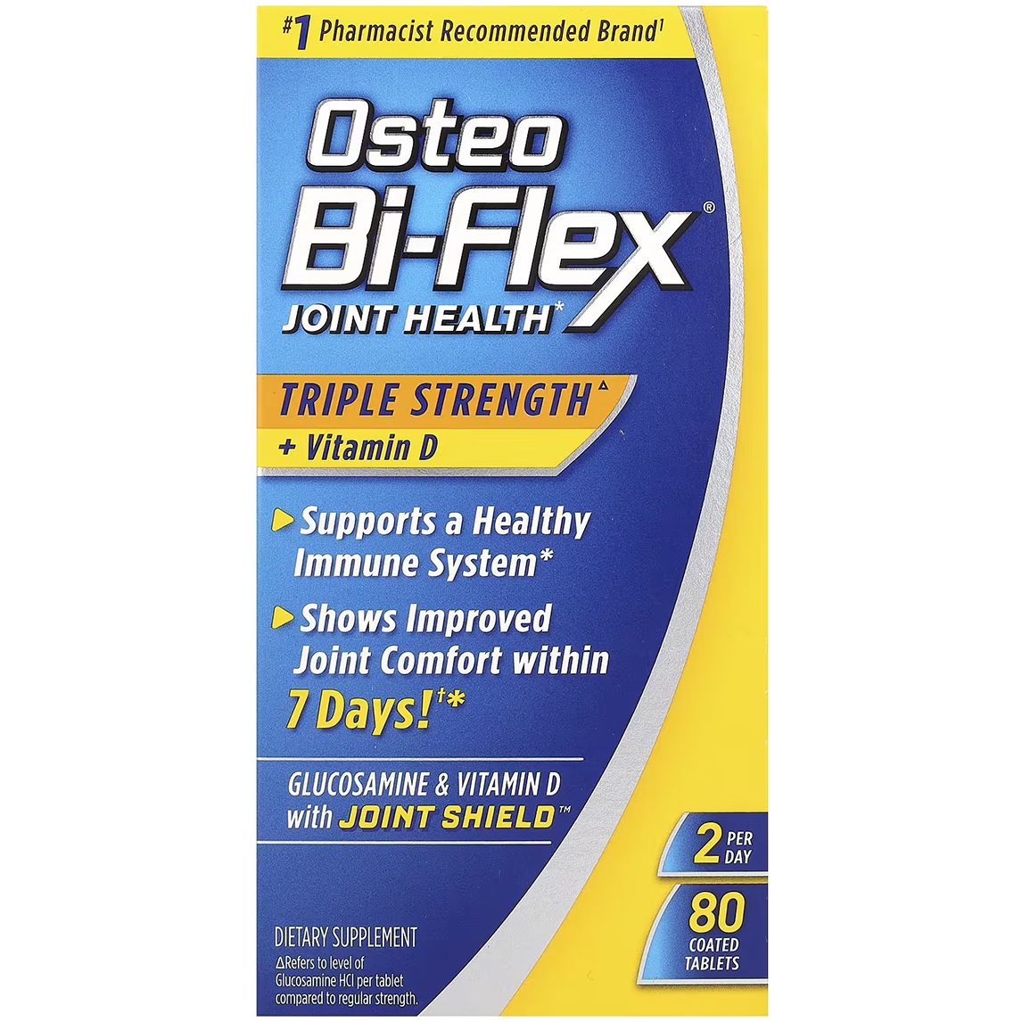 Комплекс Osteo Bi-Flex Joint Health + Vitamin D тройная сила 80 таблеток - фото 1