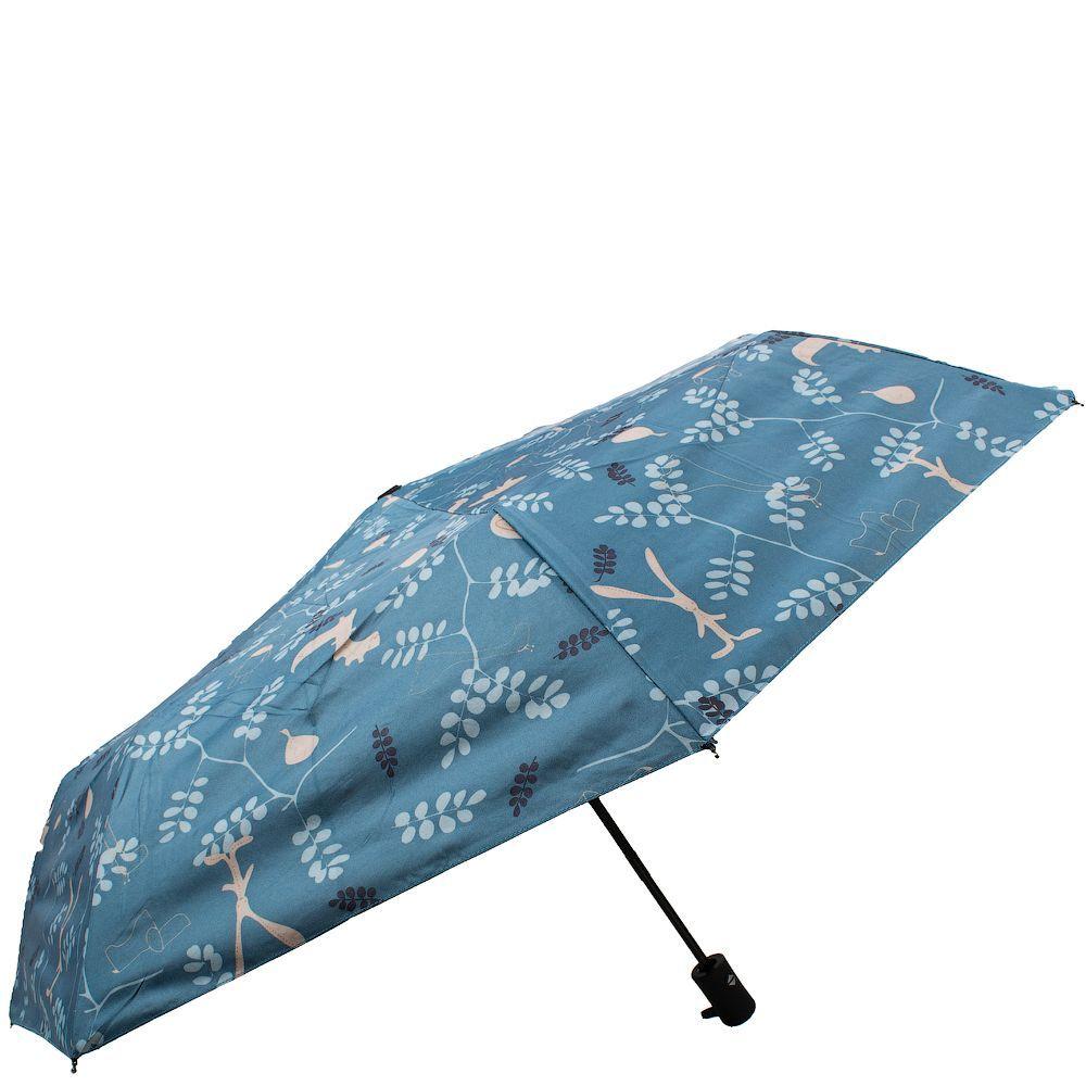 Женский складной зонтик полный автомат Eterno 98 см голубая - фото 2