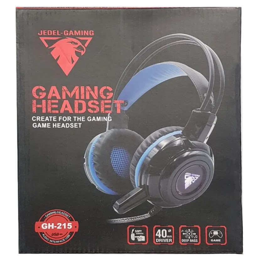 Игровые наушники Jedel GH215 с микрофоном Balck-Blue  - фото 5