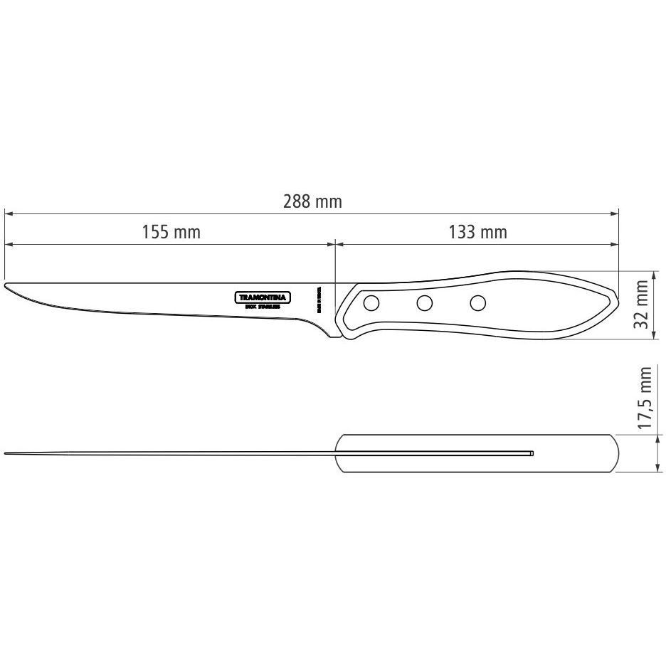 Нож для филе Tramontina Barbecue Polywood 152 мм (21188/176) - фото 4