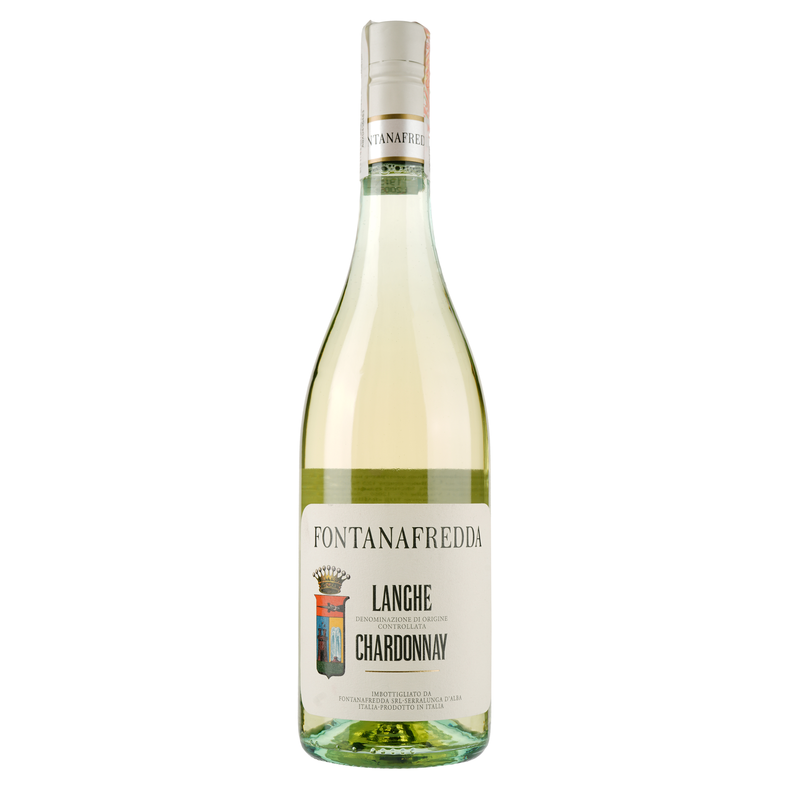 Вино Fontanafredda Langhe Chardonnay, белое, сухое, 0,75 л - фото 1