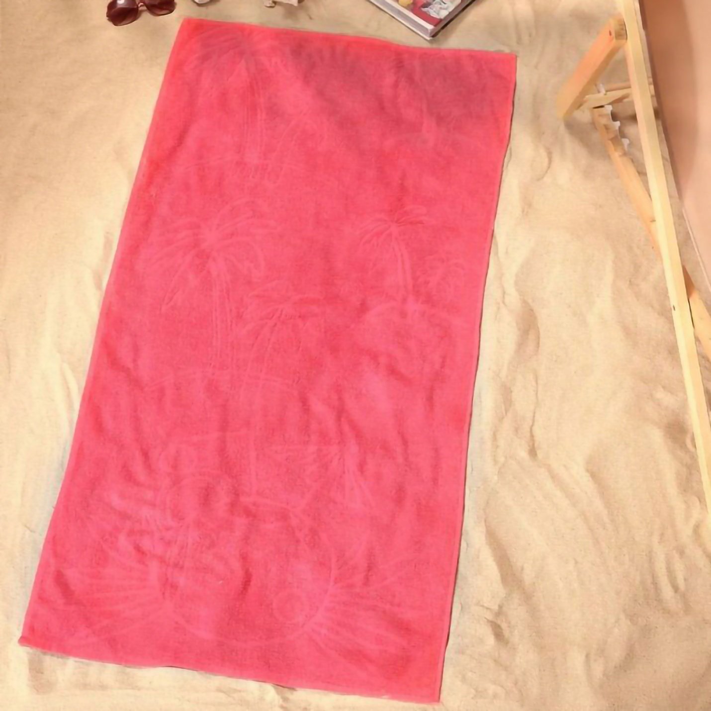 Полотенце Sarah Anderson Plaj Palmiye Mercan, 140х70 см, розовое (svt-2000022315944) - фото 1