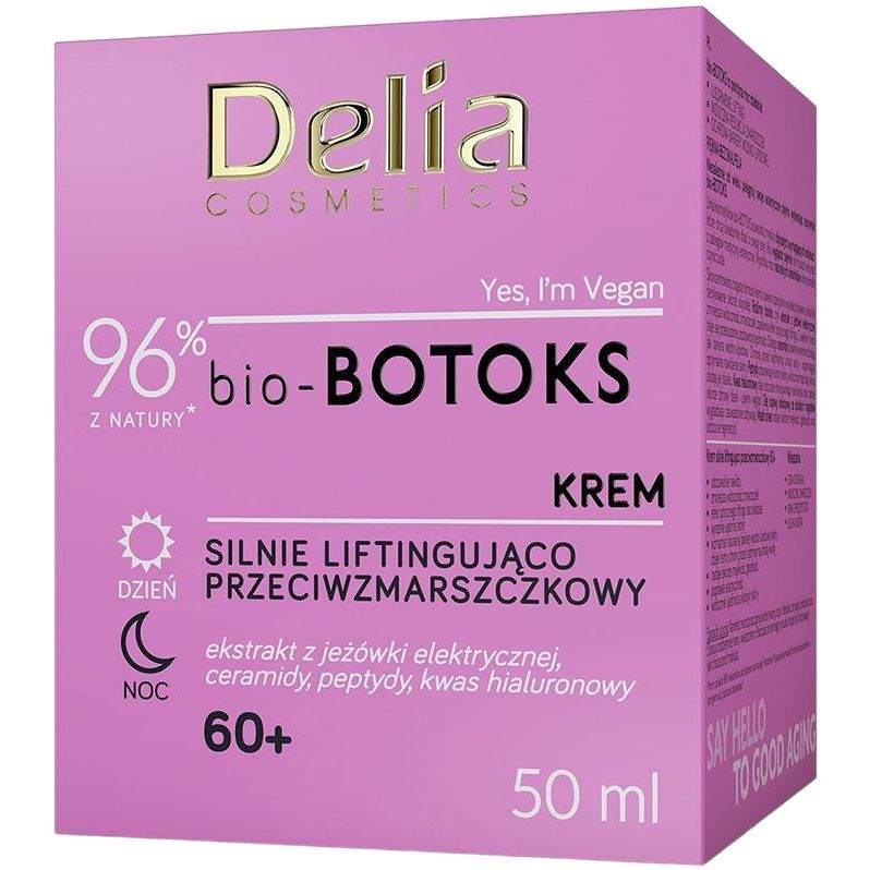 DL bio-BOTOKSКрем для обличчя Delia Cosmetics bio-BOTOKS Intense Lifting And Anti-Wrinkle 60+ 50 мл - фото 1